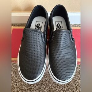 Vans Women’s Black Perforated Slip-On Sneakers